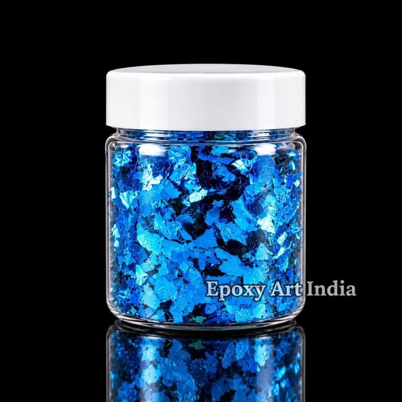 Blue Flakes for Resin Art | Metallic Blue Foil Flakes for Epoxy Resin, Crafts & DIY Projects | Resin Art Supplies India